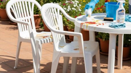 Как очистить пластиковую мебель от пищевых пятен