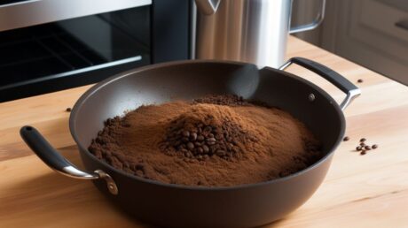 Лайфхак: как использовать кофейную гущу для очищения сковородок и поверхностей